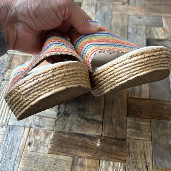 Sbicca Rainbow Platform Wedge Slide Sandals - Picture 5 of 5